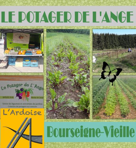Ardoise. Le Potager de l'Ange. Affiche Le potager de l'Ange, nouveau partenaire de l'Ardoise